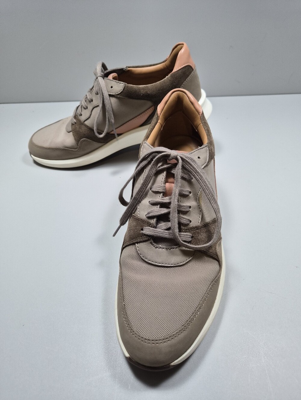 Women's Clarks Athleisure Lace-Up Sneakers in Taupe